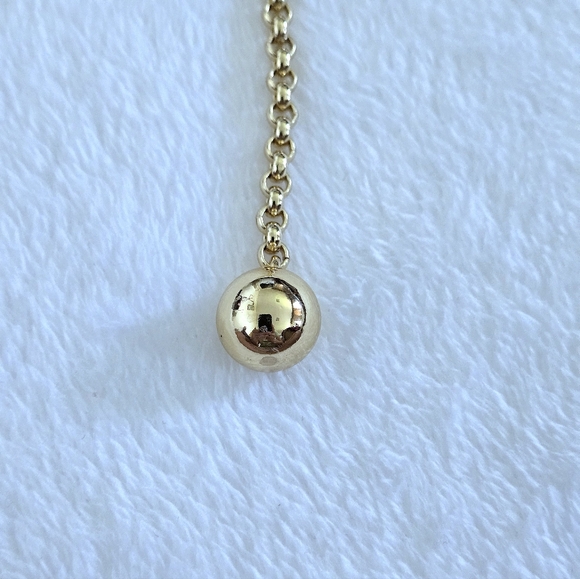 Happily😄 Grey🩶 Gold💛 Lariat Necklace - NWT - Picture 15 of 16